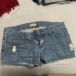 Jean shorts low rise